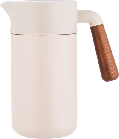 ترمس تارا تايملس، 1.2 لتر، يد خشبي، حافظة داخلية استيل، هيكل خارجي استيل - بني فاتح product image 1