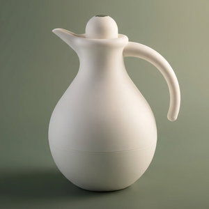 Banan Timeless Thermos, 1 Liter, Glass Interior, Push-Button Lid - Beige product image