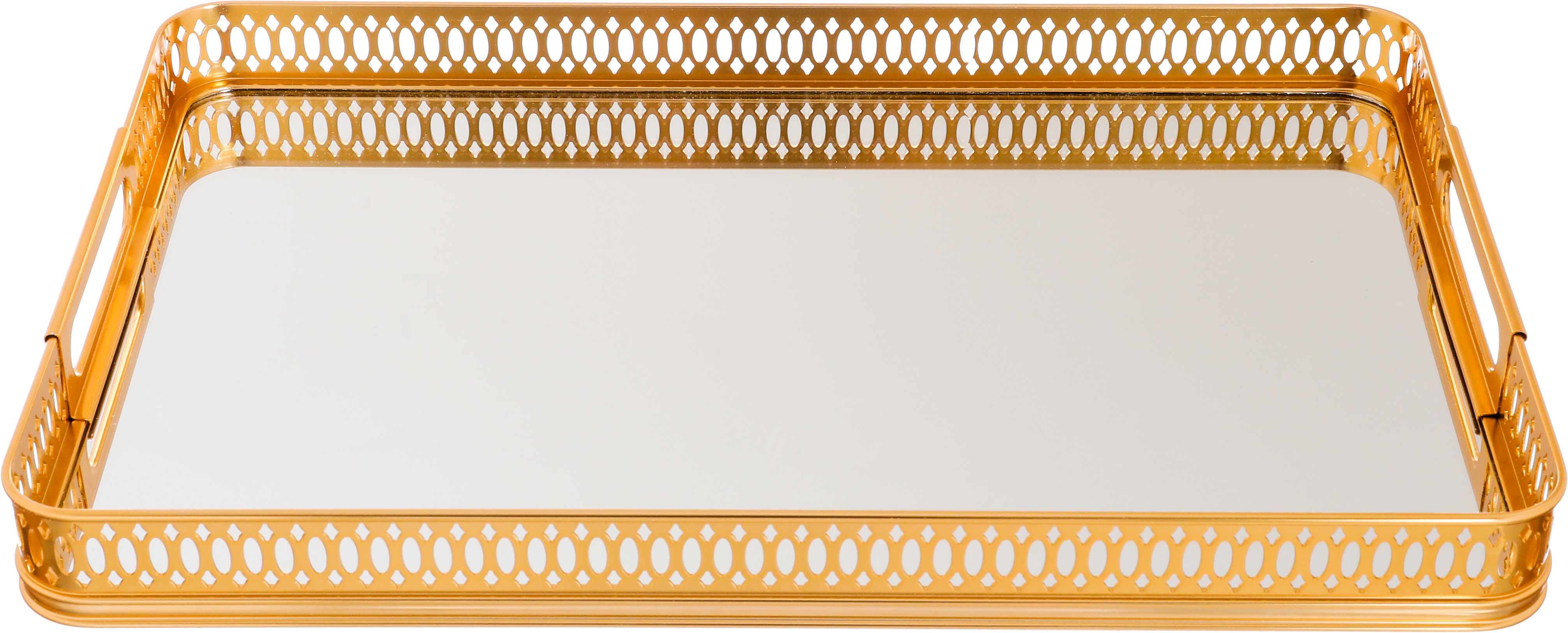 صينية تقديم زجاج السيف غاليري، 40x26x4.3 سم، مستطيل - ذهبي product image