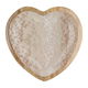Al Saif Gallery wooden plate, 29.5 x 29.5 x 2.5 cm, wooded heart shape - beige product image 1