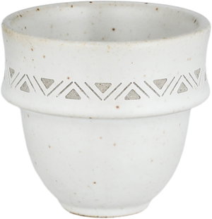 Al Saif Gallery Saudi Arabian Porcelain Coffee Cup Set, 6 Pieces, Geometric Pattern - Cream product image 2