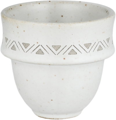 Al Saif Gallery Saudi Arabian Porcelain Coffee Cup Set, 6 Pieces, Geometric Pattern - Cream product image 2
