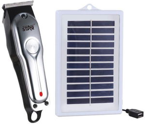 Winning Star ST-5609 Shaver, 3W, 90-minute runtime, solar-powered, charging and cleaning reminder, waterproof - Black product image