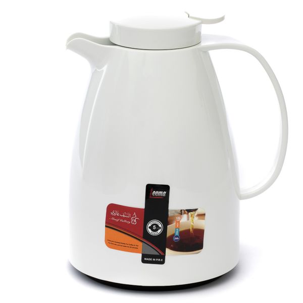 Al Saif Gallery Lima Thermos, 0.65 litres, compressor, thermal glass inner container, plastic outer shell - white product image