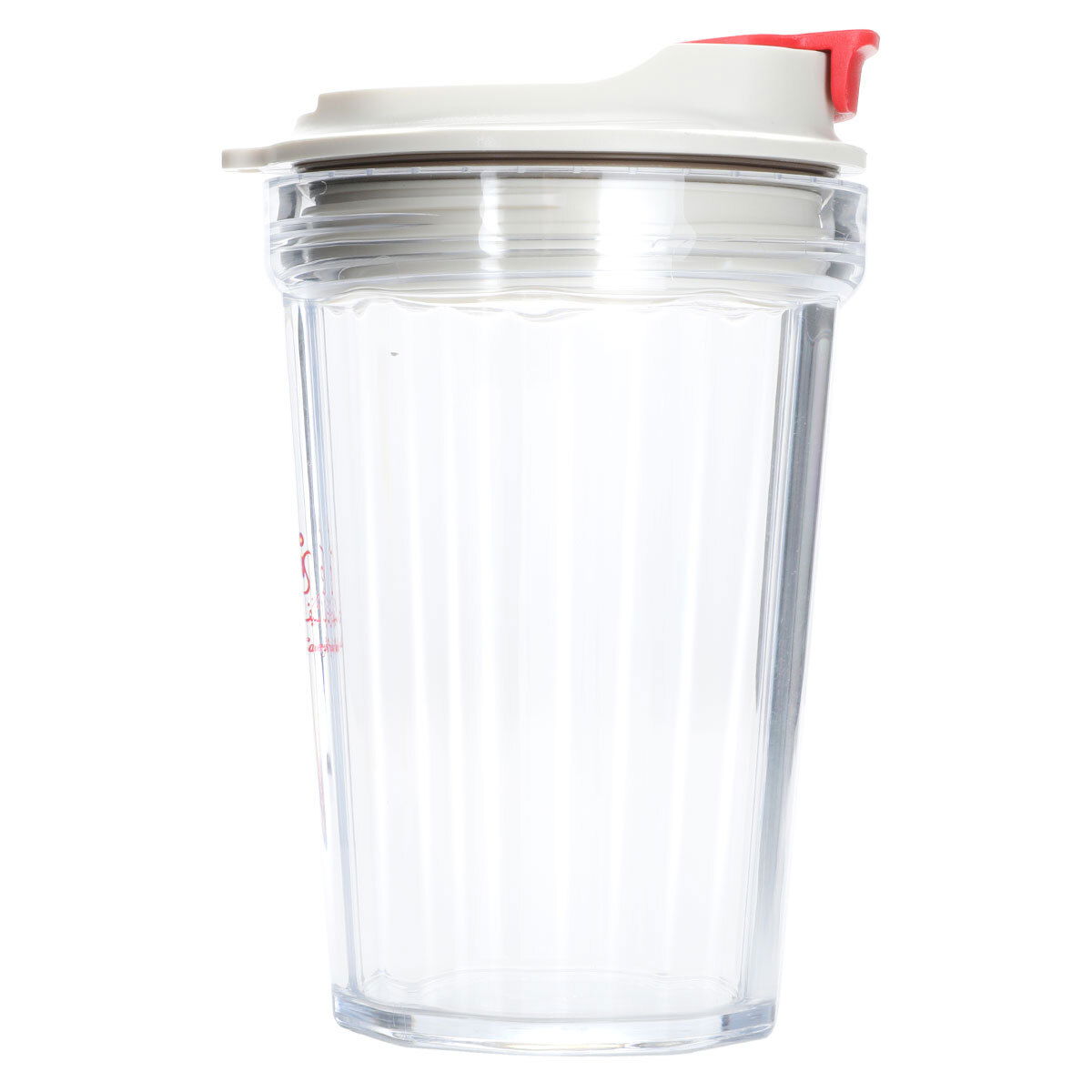 Al Saif Gallery plastic cup, 370 ml, with lid - transparent product image