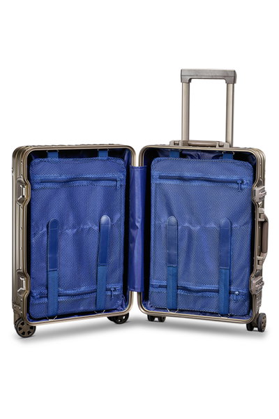 شنطة سفر الومنيوم ليمرا، 20 بوصة، 4 عجلات، RM-603 - ذهبي product image 6