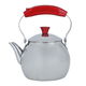 Teapot with red steel handle, HASCEVHER, 1 Liter - Silver product image 1