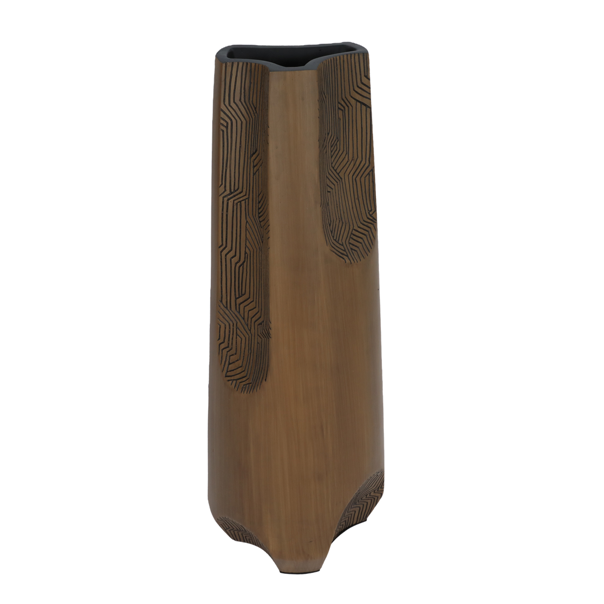 فازة ديكور خشب عالم ديم، 16×16×50 سم، أسطواني طويل - خشبي product image 2