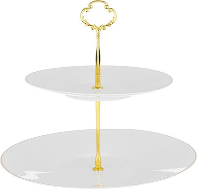 Alsaif Gallery Porcelain Dinner Set, 65 Pieces, Gold-White Rim product image 12