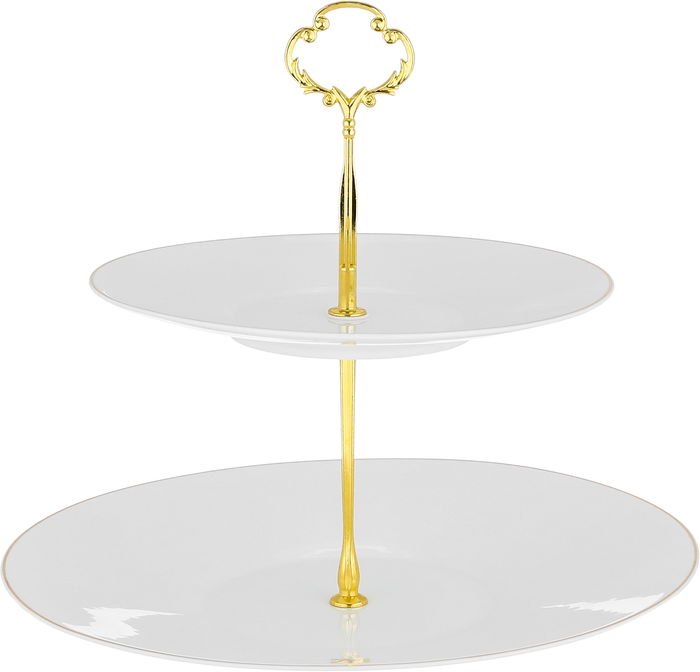 Alsaif Gallery Porcelain Dinner Set, 65 Pieces, Gold-White Rim product image 12