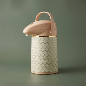 Timeless Jaguar thermos, 1.9 liters, compressor, thermal glass inner container, steel outer shell - beige product image
