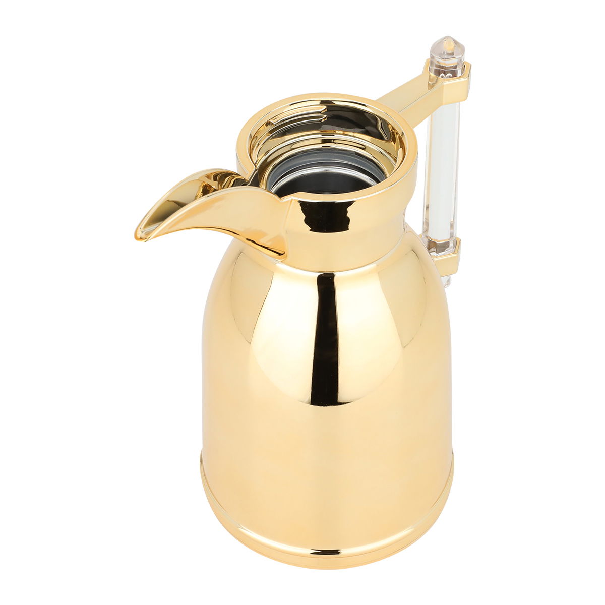 Steel Dallah Al Saif Gallery, 0.6 litres, with transparent handle - gold product image 4