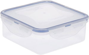 حافظة طعام بلاستيك لوك اند لوك، 870 مل، غطاء، مستطيلة - شفاف أزرق product image