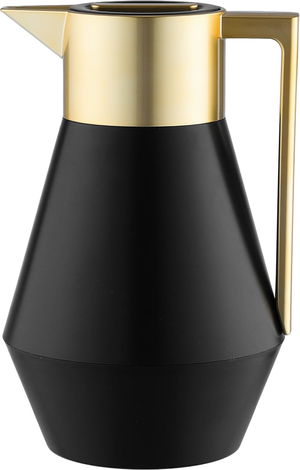 Everest Lydia Thermos, 1 liter, thermal glass inner shell, plastic outer shell - black product image