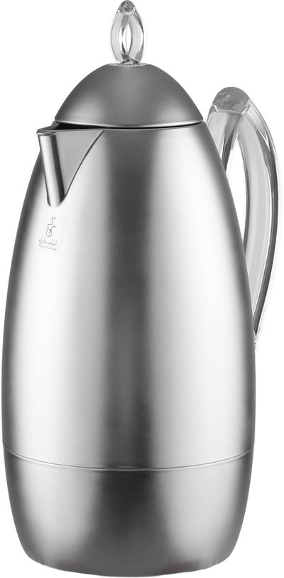 Al Saif Gallery Al Ola Thermos Set, 21 Pieces, with Serving Tray, Tea & Coffee Cups - Transparent Silver product image 6