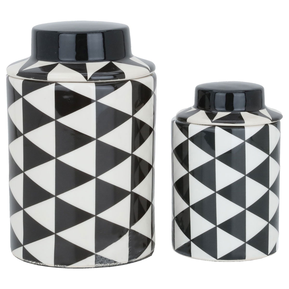 Al Saif Gallery Porcelain Vase Set, Two Pieces - White And Black product image
