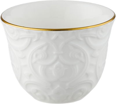 طقم تقديم بيالات شاي و فناجين قهوة مع صحون بورسلان السيف غاليري، مبخرة، 26 قطعة، مزخرف - ابيض product image 4