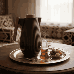 Al Saif Gallery Layar thermos, 1 liter, compressor, thermal glass inner container, plastic outer shell - black product image 2