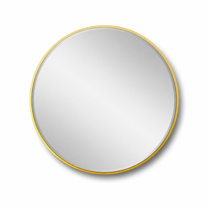 مراية دائرية زجاج، 70×70 سم، اطار معدن - ذهبي product image 2