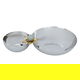 Steel serving plate, 2 pieces, Al Saif Gallery, 26 x 16 x 4 cm - silver product image 2