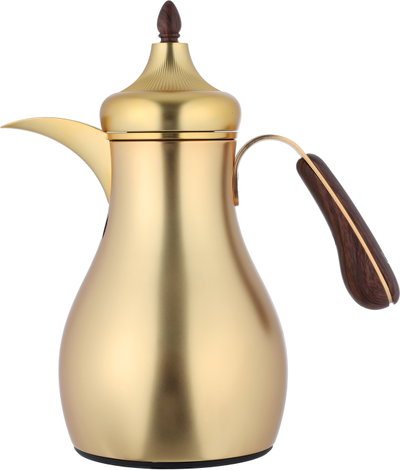 Al Saif Gallery Sama Thermos Set, 0.7/1 Liter, 2 Pieces, Inner Glass Container, Stainless Steel Outer Body - Gold product image 3