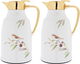 Al Saif Gallery Taghreed thermos set, 0.75/1 liter, two pieces, thermal glass inner shell, stainless steel outer shell - pearl product image 1