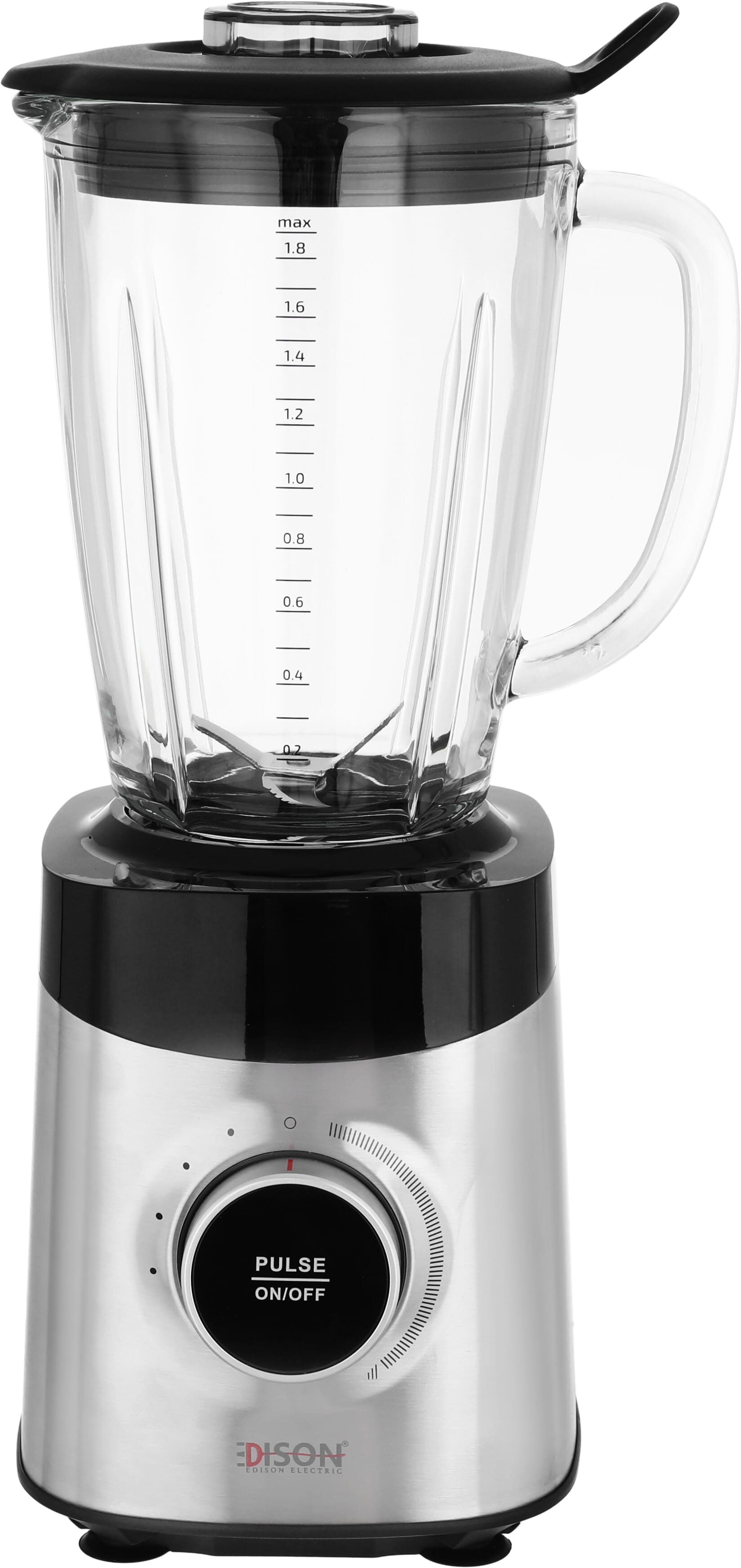 خلاط كهربائي إديسون، 1.8 لتر، 1200 واط، 4 سرعات، YB-S09 - أسود product image