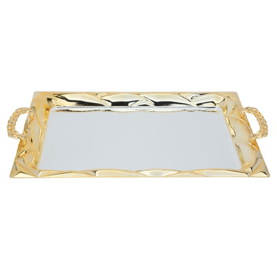 Al Saif Gallery steel topper set, 3 pieces, rectangular - silver product image 1