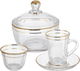 طقم تقديم قهوة وشاي زجاج السيف غاليري، 26 قطعة - شفاف product image 1