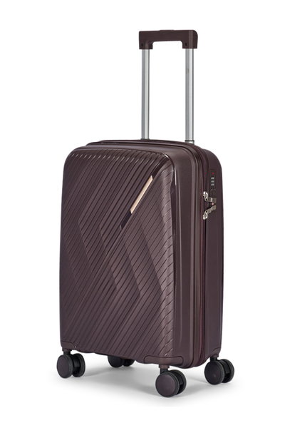 طقم شنط سفر بولي بروبيلين ليمرا، 3 مقاسات، 4 عجلات، بزاوية 360 درجة، LMA-PP520 - بني product image 4