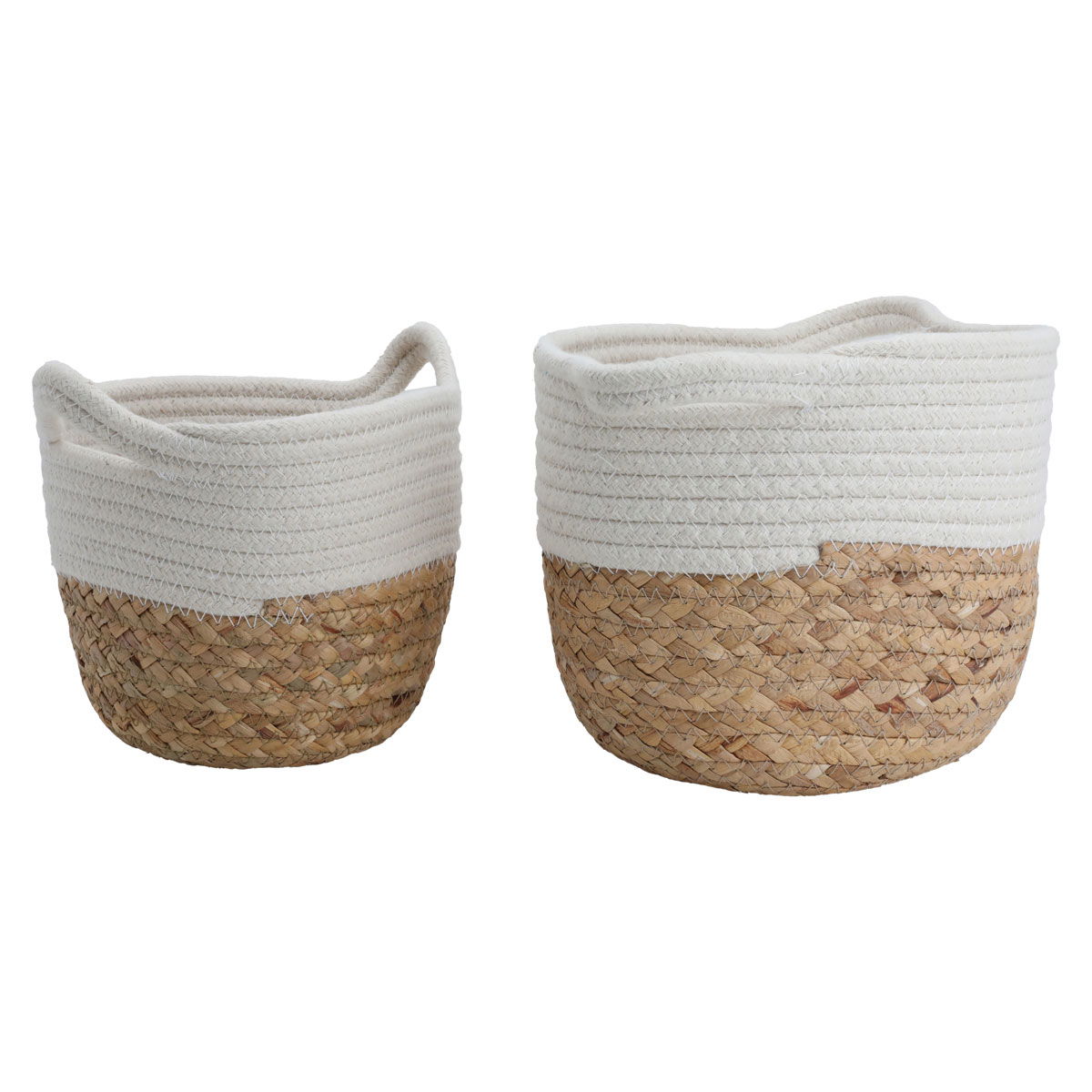 Al Saif Gallery Wicker Baskets Set, 2 Pieces - White product image