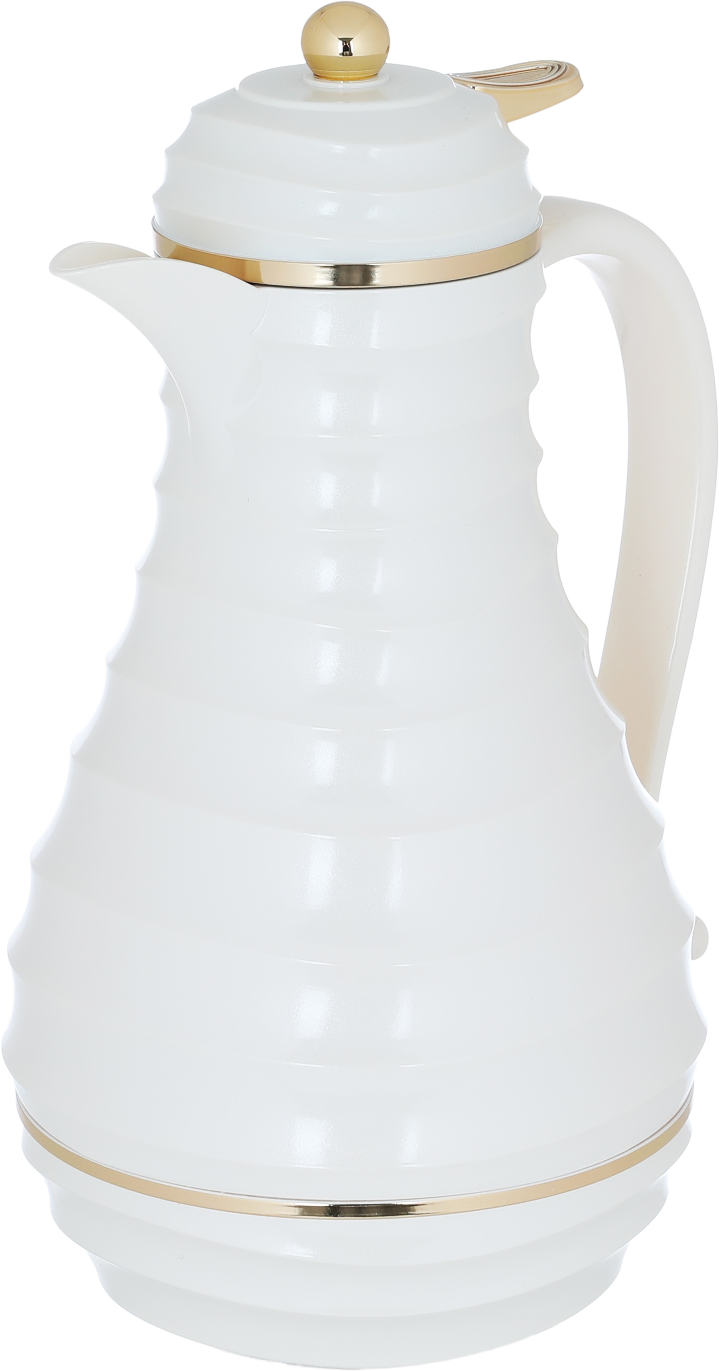 Al Saif Gallery Blanca thermos set, 1/0.75 liter, 2 pieces, thermal glass inner shell, plastic outer shell - pearl product image 3