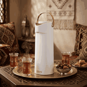 Glory Hospitality Thermos, 1.9 liters, glass inner container, plastic outer shell - white product image 2