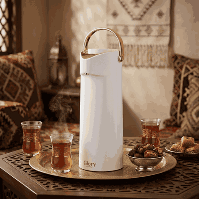 ترمس الضيافة جلوري، 1.9 لتر، حافظة داخلية زجاج - ابيض product image 2