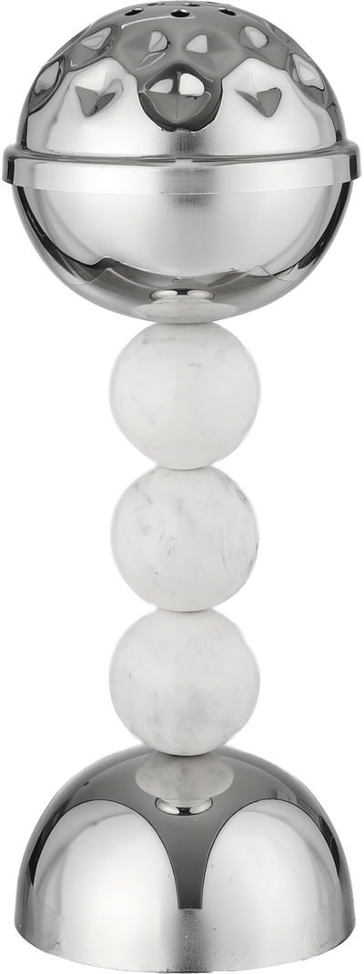 Al Saif Gallery Stainless Steel Incense Burner, 9.5x9.5x24 cm, Base - Silver product image 1