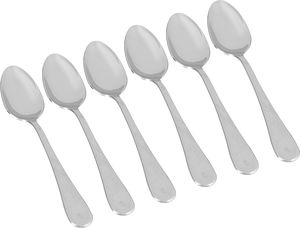 Al Saif Gallery Engraved Stainless Steel Dinner Spoon Set, 6 Pieces - Silver product image