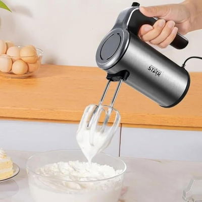 مضرب بيض كهربائي ويننج ستار، 200 واط، 5 سرعات، ST-5534 - اسود فضي product image 5