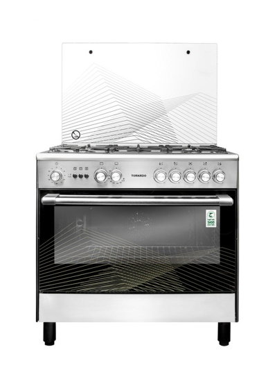 Tornado 9T10HUA1X1ASS Gas Oven, 5 Burners, 90x60 cm, 2 Convection Fans and 1 Cooling Fan - Silver product image 3