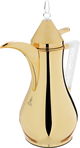 Al Saif Gallery Maha thermos set, two pieces, 1 liter, thermal glass inner shell, steel outer shell - gold product image 2