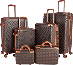 Limra ABS Luggage Set, 6 Sizes, 4 Wheels, 360 Degree Rotating, LMA-1602 - Brown product image