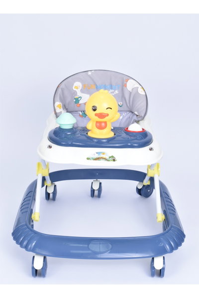 مشاية اطفال فان مومونت، قابلة للتعديل، مزودة بألعاب - ازرق ابيض product image 3