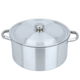 Robust aluminum pot with lid and handles, 28 cm, round - silver product image 2
