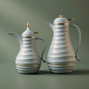 BlancaAl Saif Gallery Thermos Set, 1/0.75 L, Thermal Glass Inner Case - Light Grey product image
