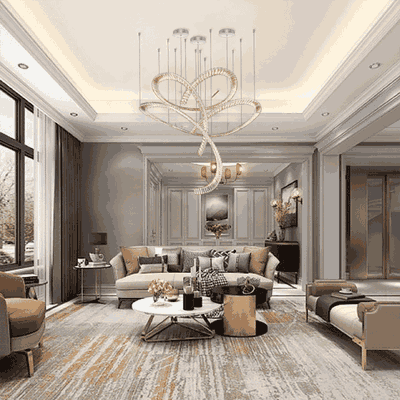 Norco Glass Stainless Steel Crystal Chandelier, 3000K, 120W - Silver product image 2