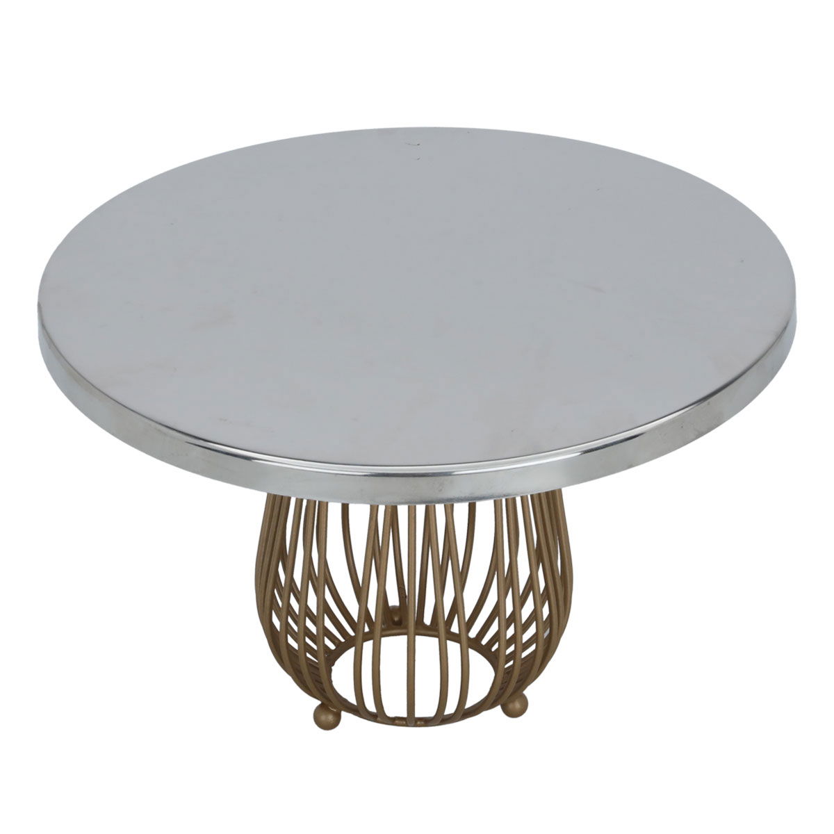 ستاند تقديم كيك استيل السيف غاليري، 16 × 25 × 25 سم، قاعدة نحاسي، دائري - فضي product image 2