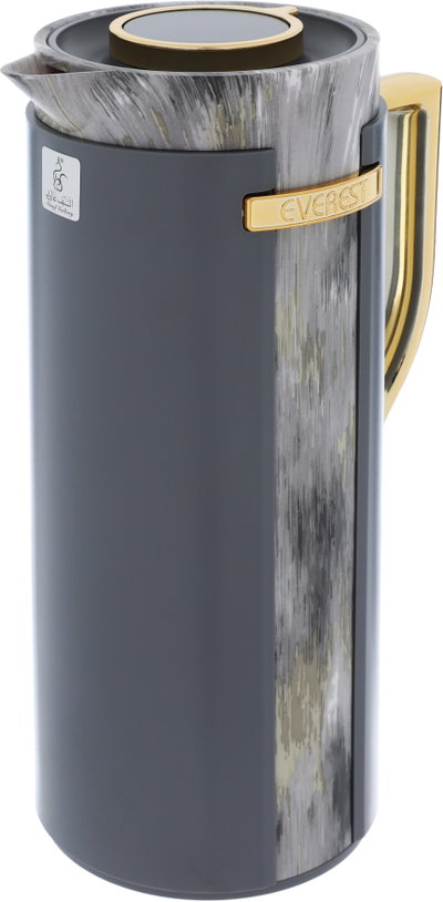 Everest Widad Thermos, golden handle, 1 liter, thermal glass inner shell, plastic outer shell - gray product image 4