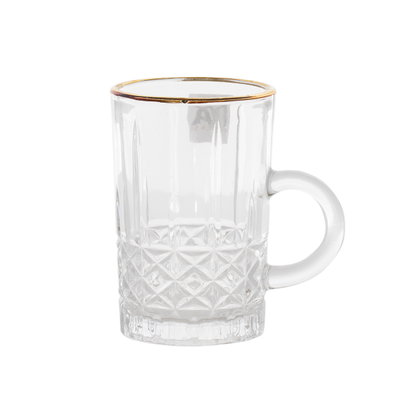 طقم بيالات شاي زجاج السيف غاليري، 6 قطع - شفاف product image 2