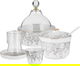 طقم تقديم شاي زجاج السيف غاليري، نقش، 29 قطع - أبيض product image 1