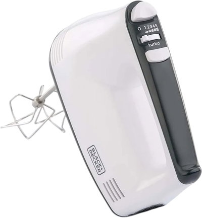 خلاط يدوي كهربائي بلاك آند ديكر، 300 واط، خمس سرعات، M350-B5 - أبيض رمادي product image 3