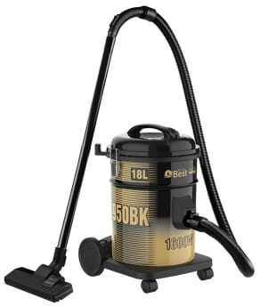 مكنسة كهربائية برميل تكنو بيست، 1600 واط، 18 لتر، BVC-018 - اسود ذهبي product image